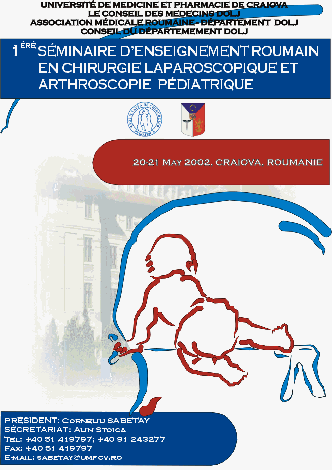 1r sminaire d'enseignement roumain en chirurgie laparoscopique et arthroscopie pdiatrique